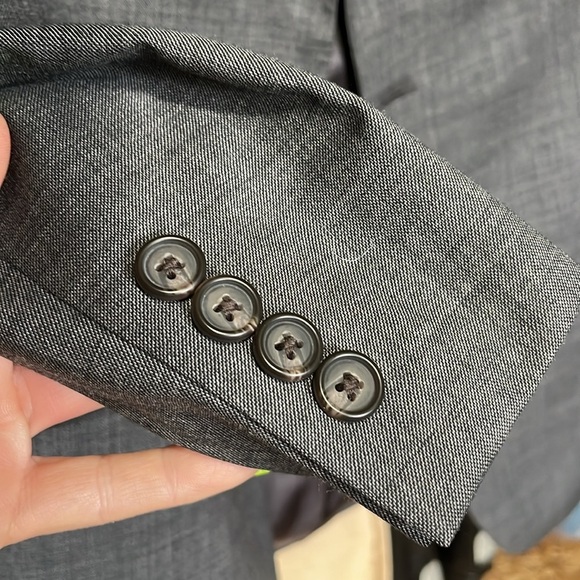 Lauren Ralph Lauren Wool Blazer Jacket Sportscoat Office Professional Dark Gray - Picture 14 of 14